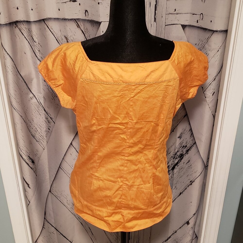 🔥 Autumn Orange Banana Republic Top - Used Excellent Condition - Large